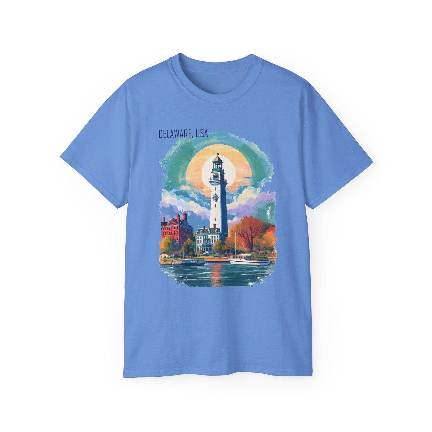 Delaware Graphic Unisex Cotton T‑Shirt 1