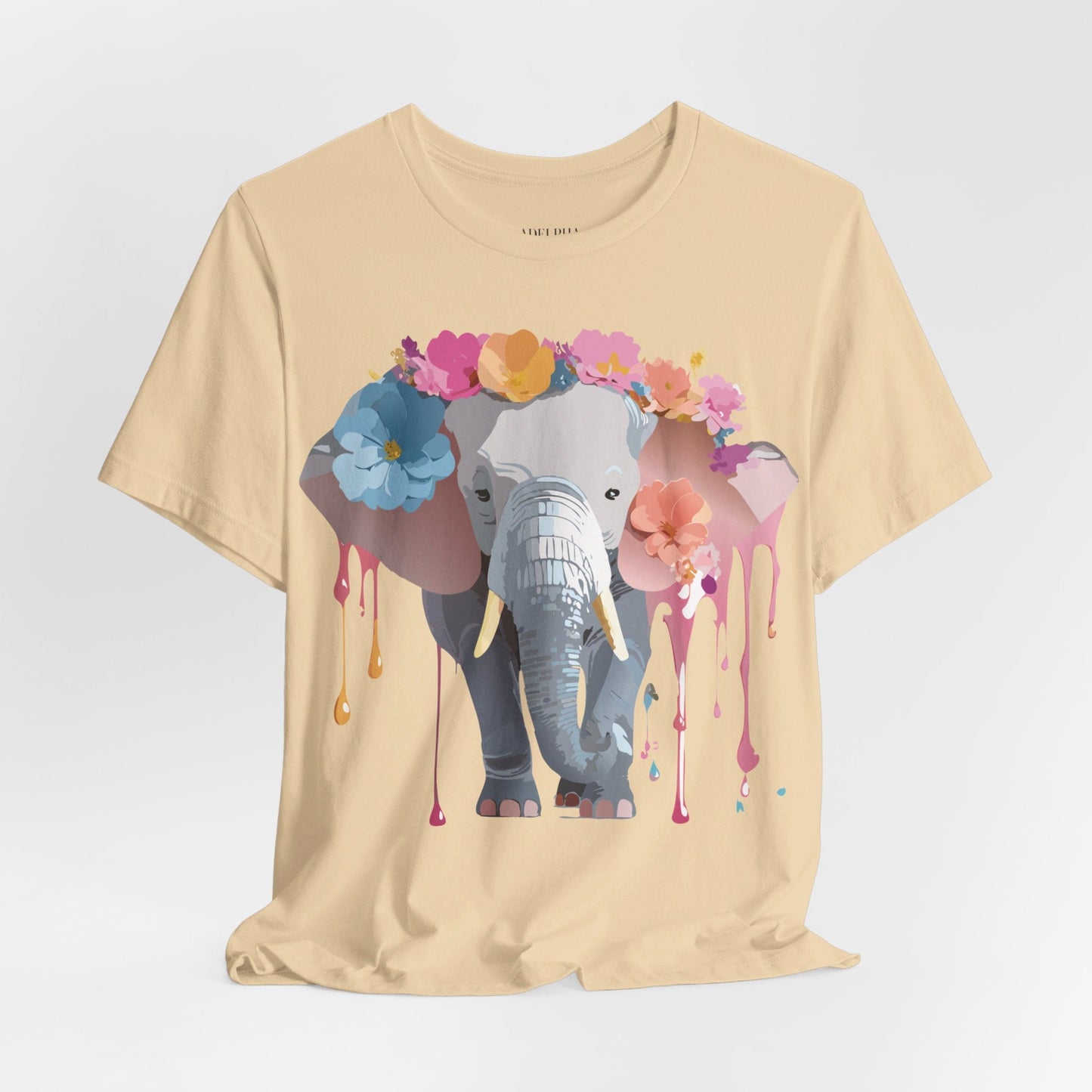 Adelpha Elephant Graphic Tee Unisex Short Sleeve Jersey Shirt With Vintage Artwork