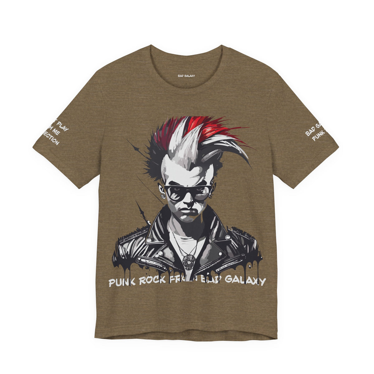 Punk Rock Graphic Unisex Cotton Bella+Canvas Tee with Art Design b26