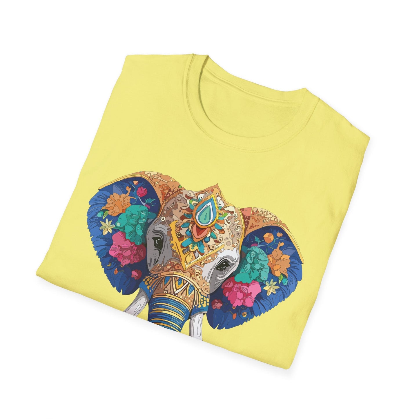 Elephant T Shirt Unisex Gildan Softstyle 64000 100 Percent Cotton Graphic Animal Tee