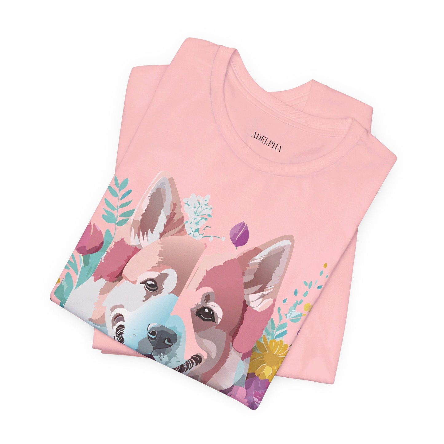 Unisex Graphic Dog Shirt Vintage Inspired Tee With Adelpha Artwork Short Sleeve Tee