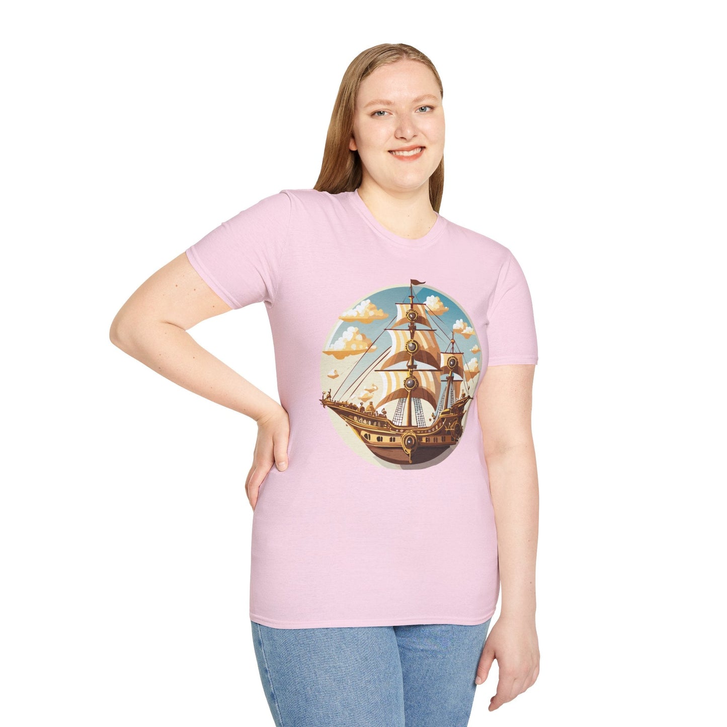 Ship T Shirt Frigate T Shirt Vessel Tee Gildan Softstyle 64000 Unisex Cotton Comfort