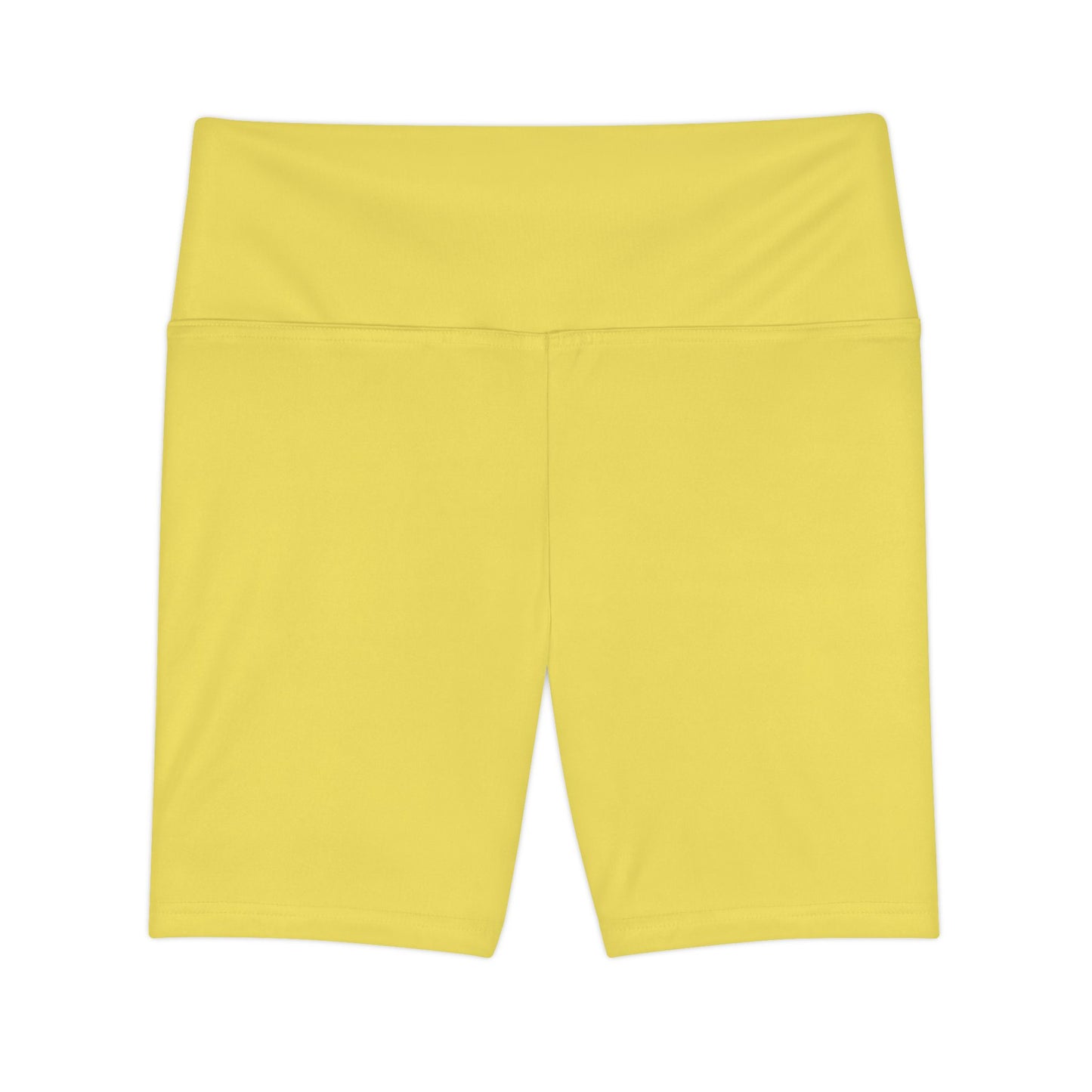 True Yellow Women's Workout Shorts — High-Waist Athletic Biker Shorts for Gym & Yoga