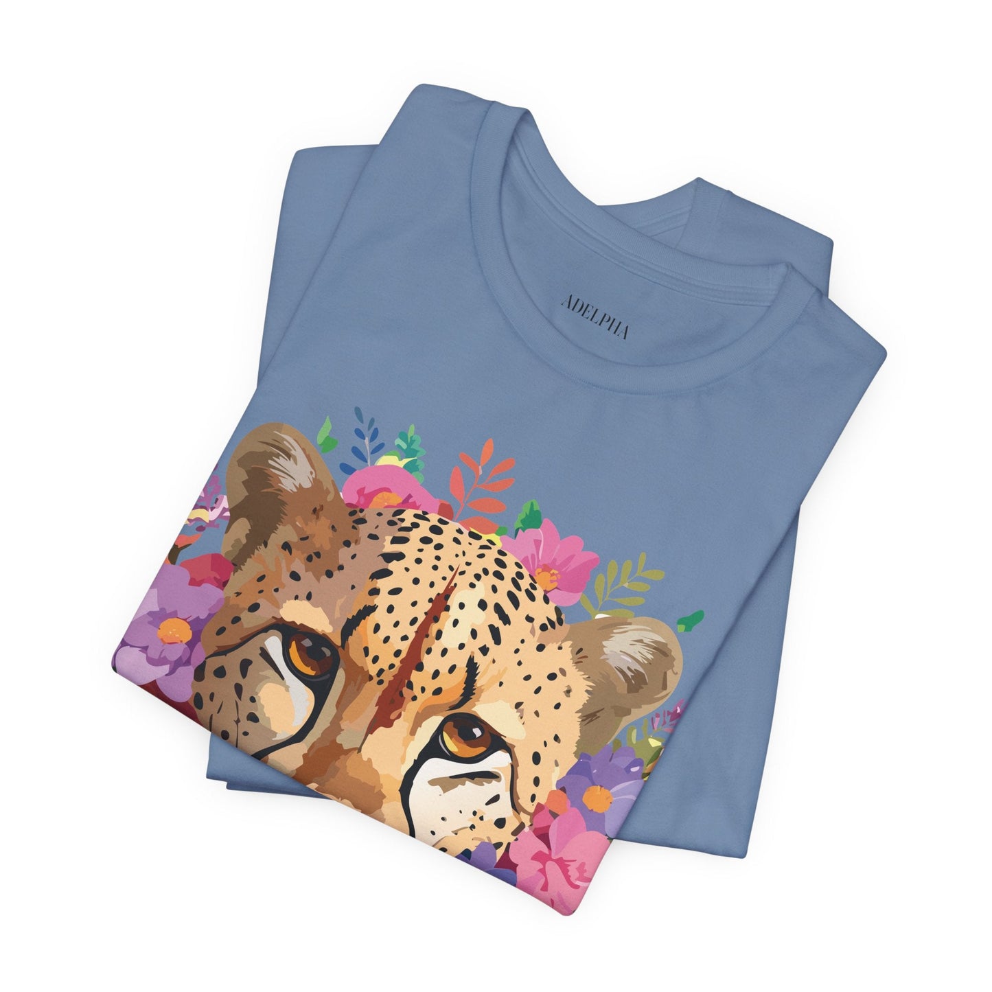 Adelpha Cheetah Graphic Tee Unisex Short Sleeve Art Shirt Original Artwork