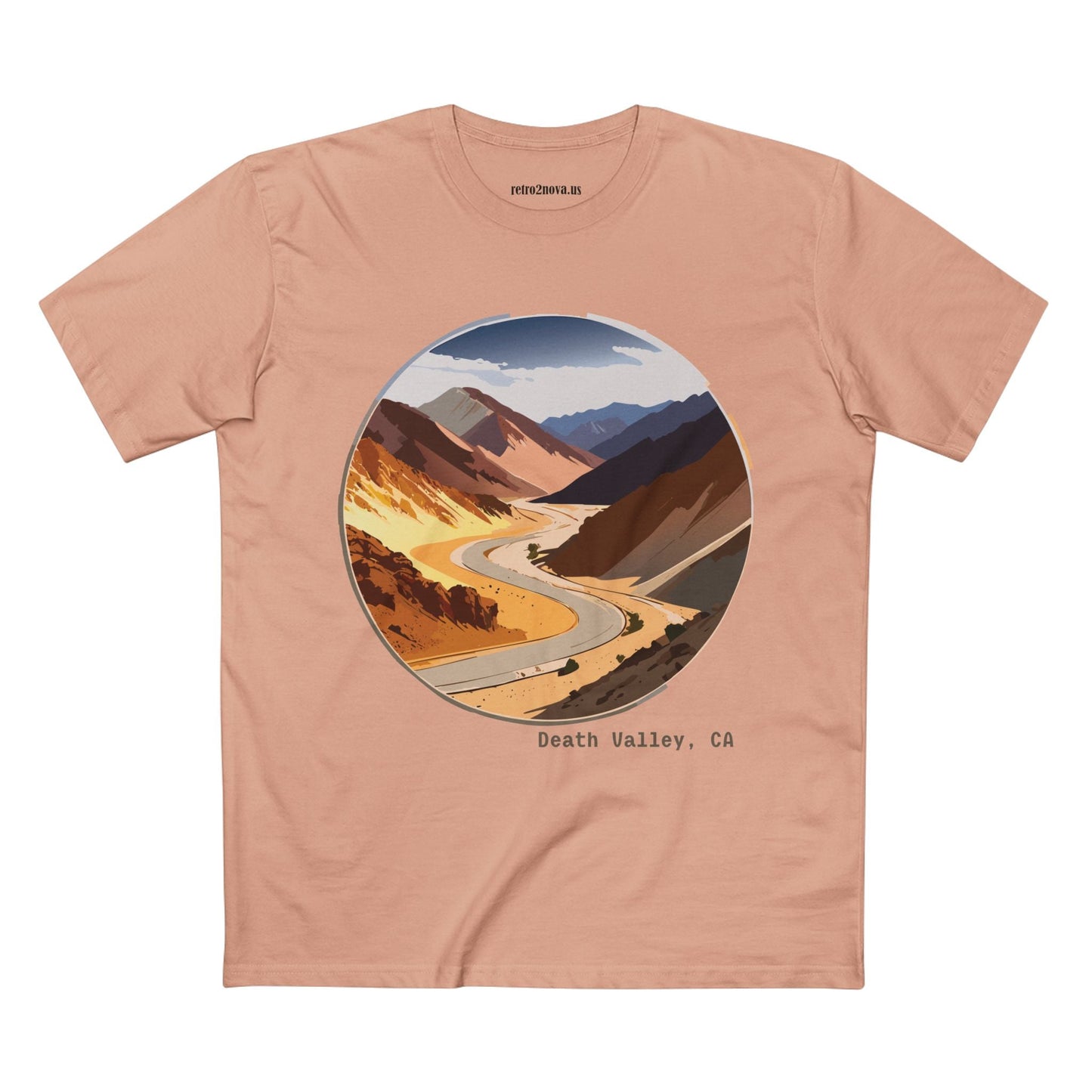 Retro2Nova Unisex Premium Cotton Tee With Death Valley Travel Design Art Shirt Collection