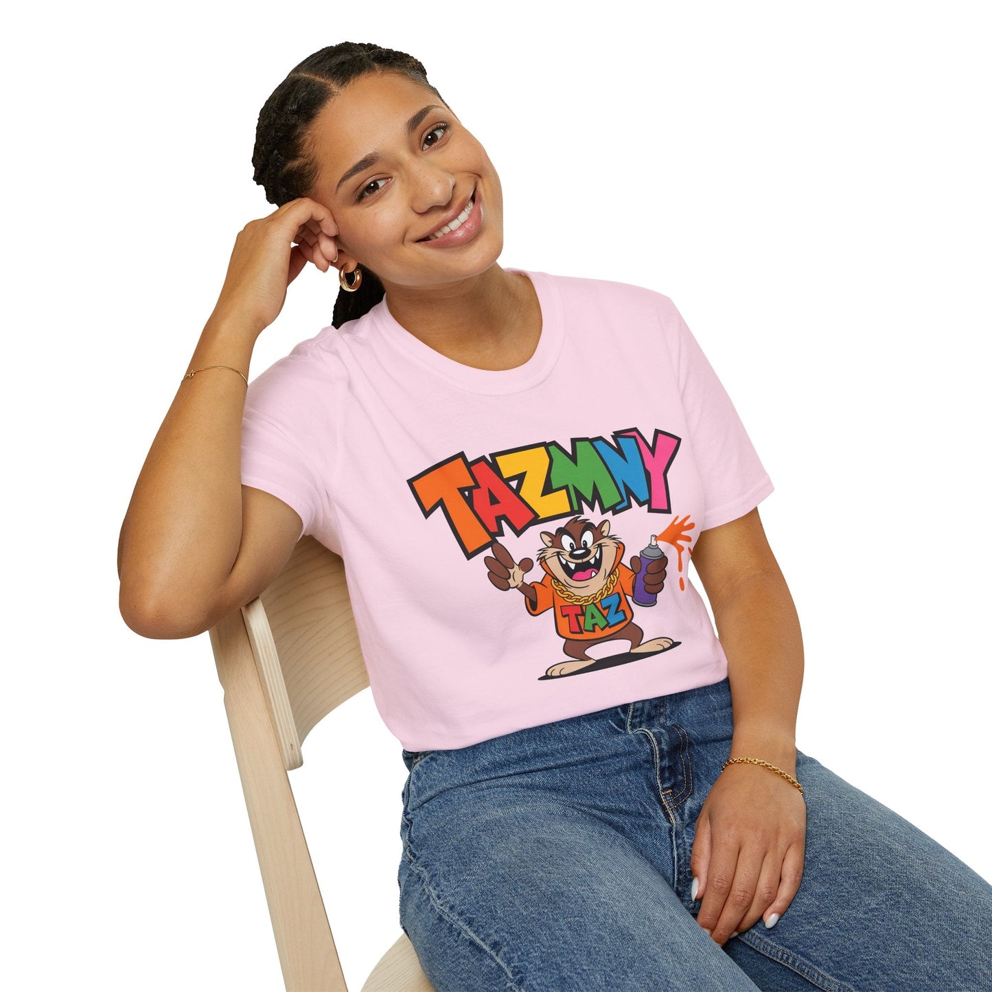 Unisex Cartoon T Shirt With Animation Print Funny Animals Softstyle Tee From Gildan 64000