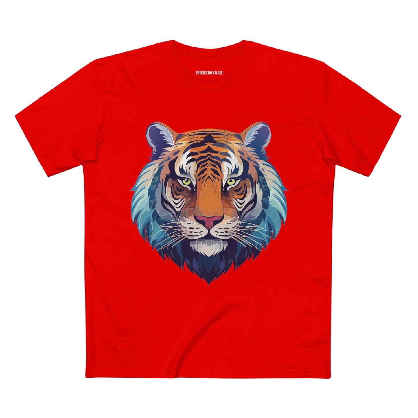 Tiger Shirt Unisex Premium Cotton Staple Tee With Original Art Design From Retro2Nova Exclusive Art Collection