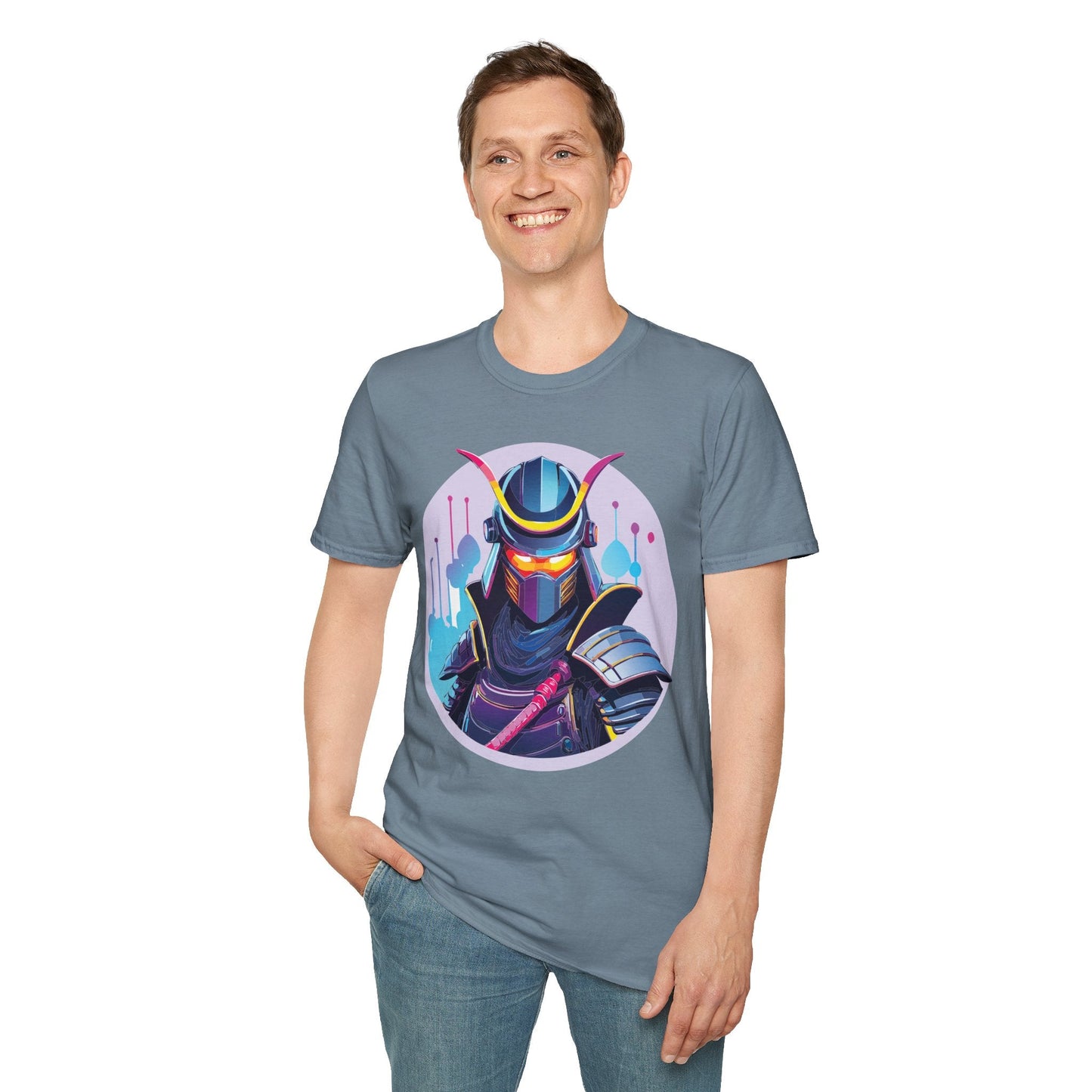 Unisex Samurai Shirt Gildan Softstyle Tee Hundred Percent Ring Spun Cotton Comfort