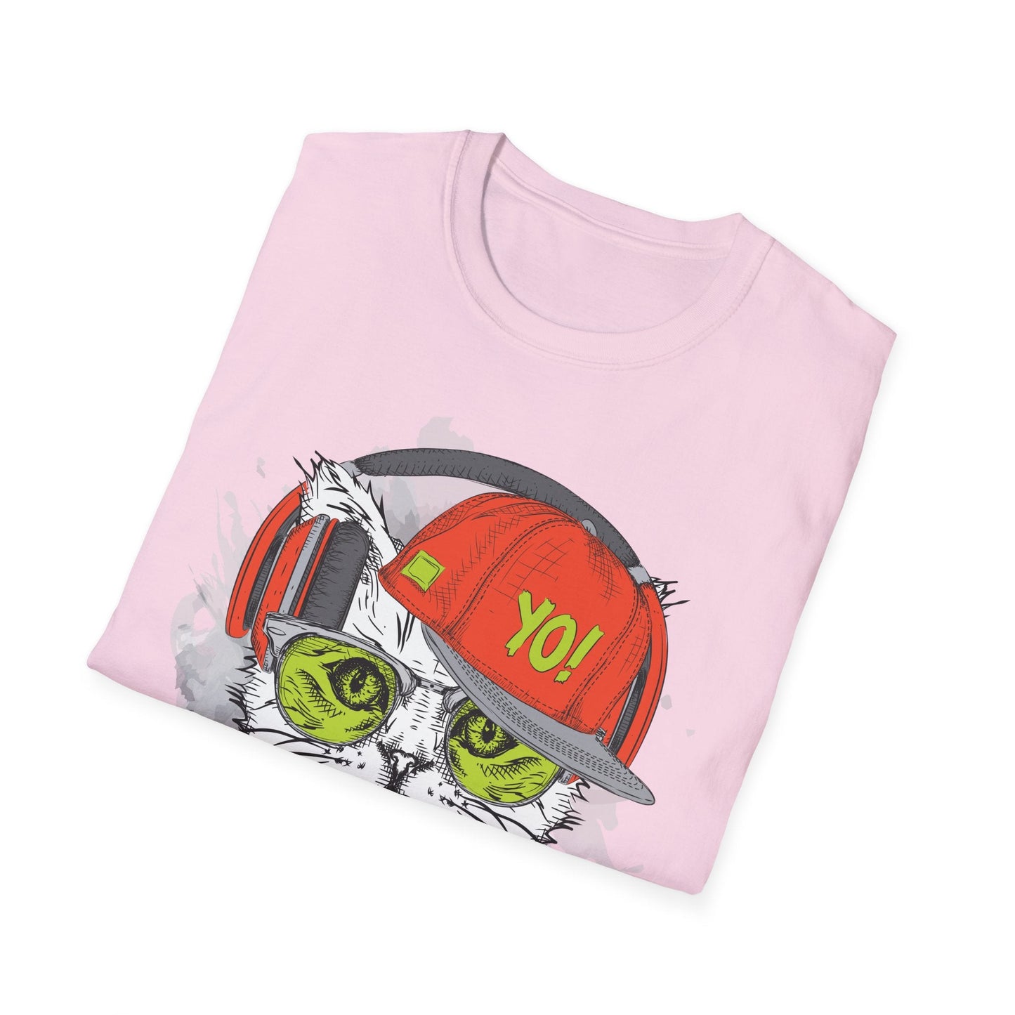 I Love Music Animals Shirt With Headphones Unisex Softstyle Tee Gildan 64000 Cotton Comfort