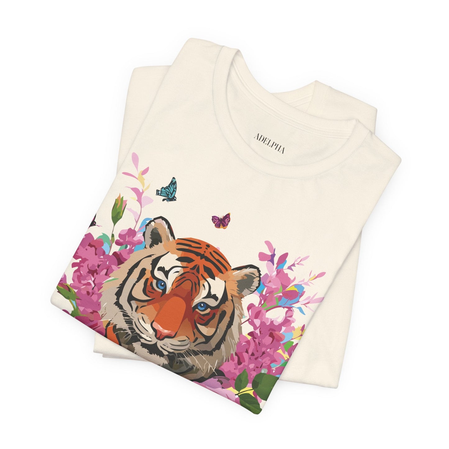 Tiger Graphic Unisex 100 Cotton Vintage Art with Animal Tee 11