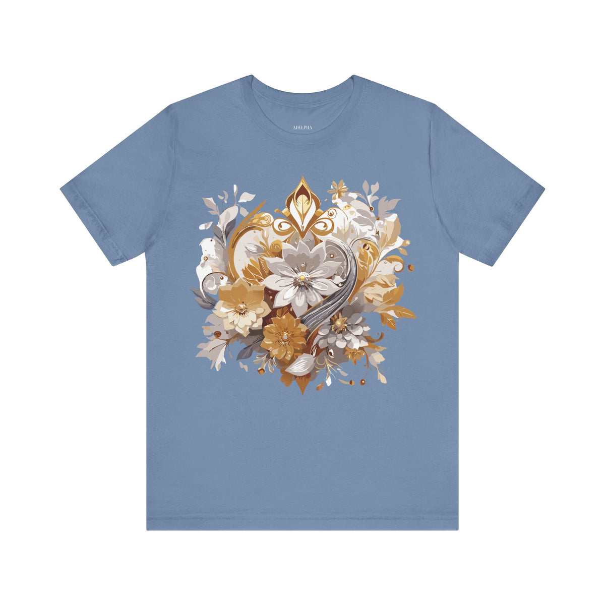 Jewelry Graphic Unisex Cotton Bella+Canvas Tee with Gemstones Art Design m43