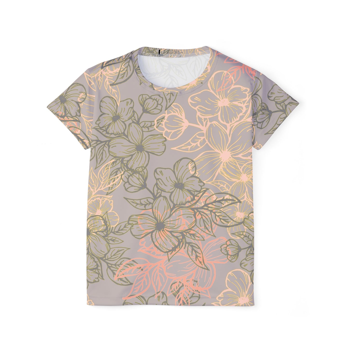 Poly Jersey Tee Shirt with floral prints