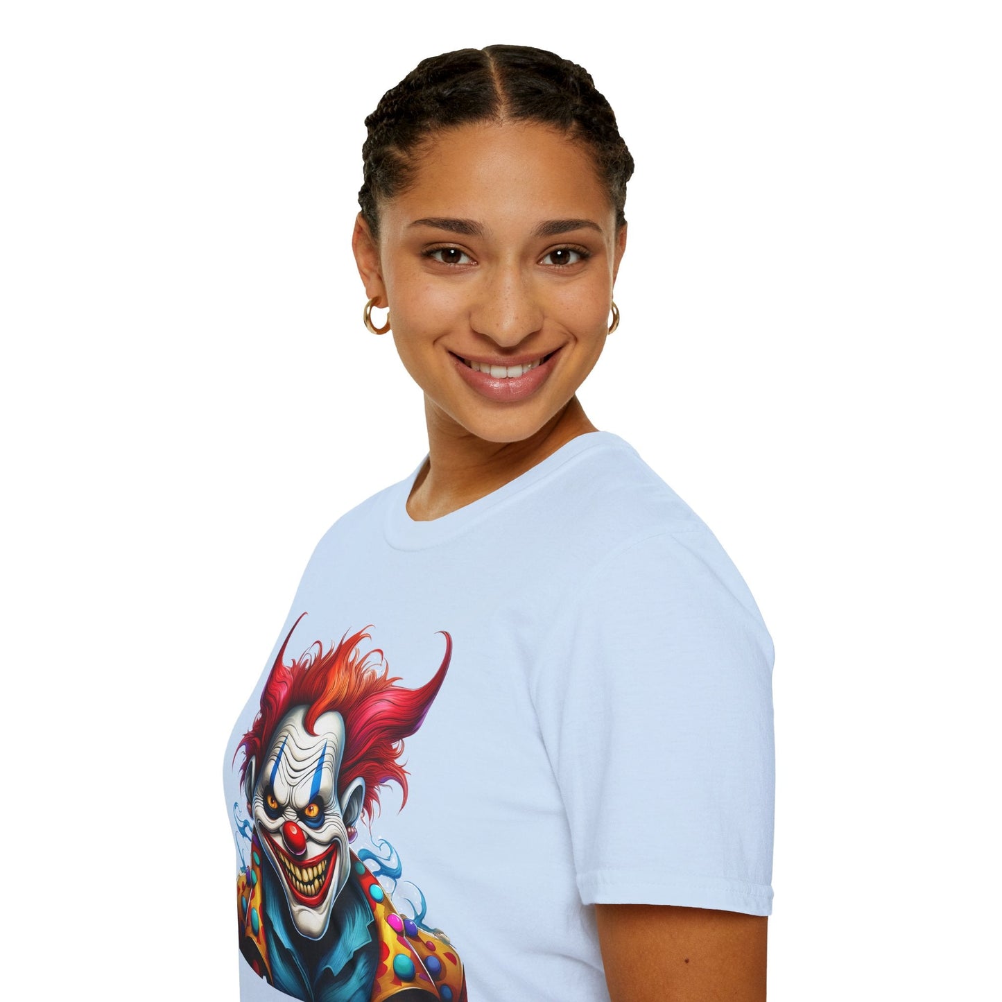 Clown Shirt Unisex Tee Circus Shirt Funny Man Shirt Scary Man Tee 100 Percent Cotton Gildan 64000
