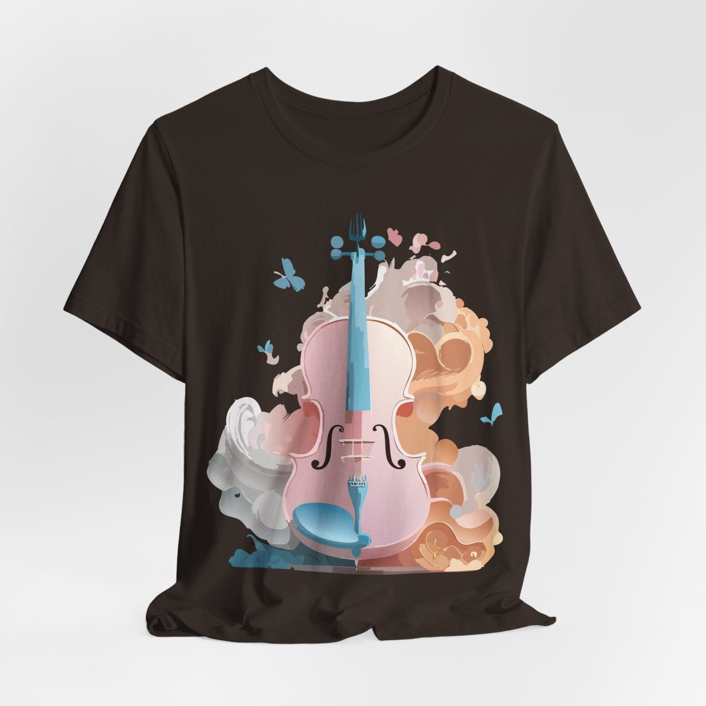 Music Graphic Unisex 100 Cotton Vintage Art with Musical Elements Tee 11
