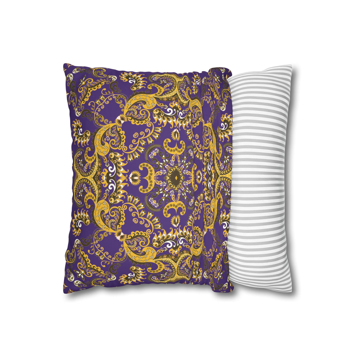 Funda de almohada de gamuza sintética con adorno