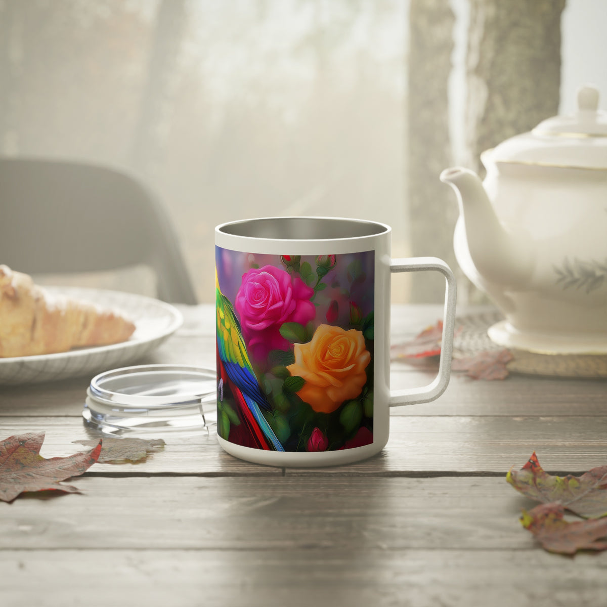 23 Art Design Insulated Coffee Mug Clear Lid 10oz Insulated Coffee Mug 10oz
