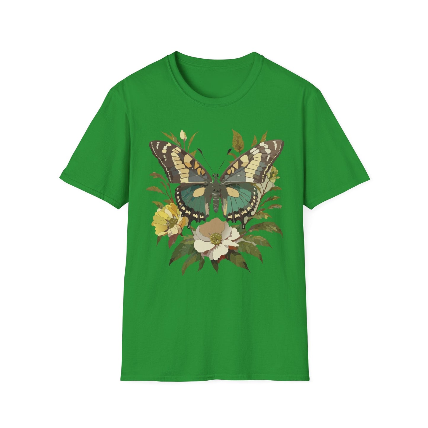 Butterfly Shirt Unisex Monarch Butterfly Tee Gildan Softstyle 64000 100 Percent Ring Spun Cotton