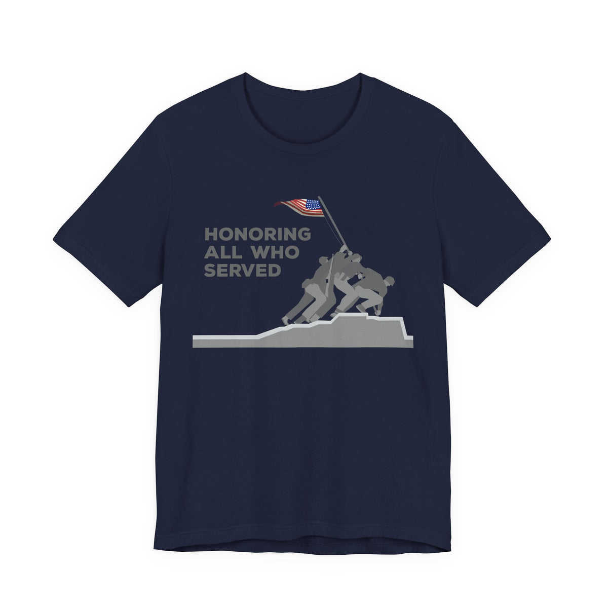 Iwo Jima Flag Raising honoring all who served T-Shirt Military Memorial Unisex Cotton Tee v52