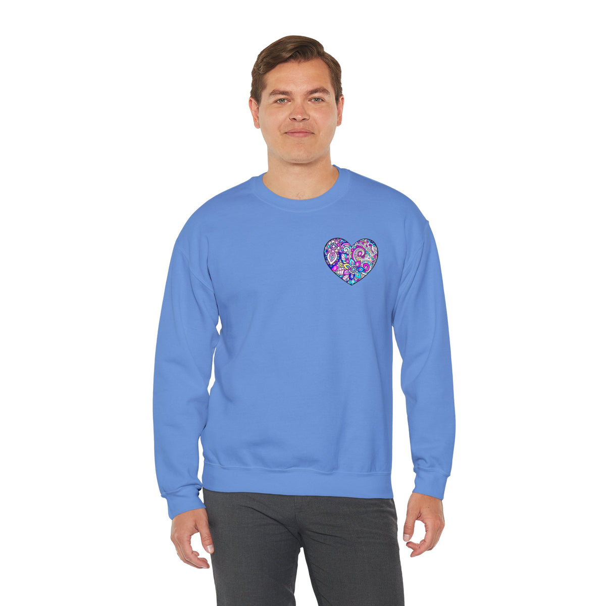 Small Heart Sweatshirt, Floral Heart Sweatshirt, Floral Love Sweatshirt, Valentine's Day Sweatshirt, Heart Floral Sweatshirt 101