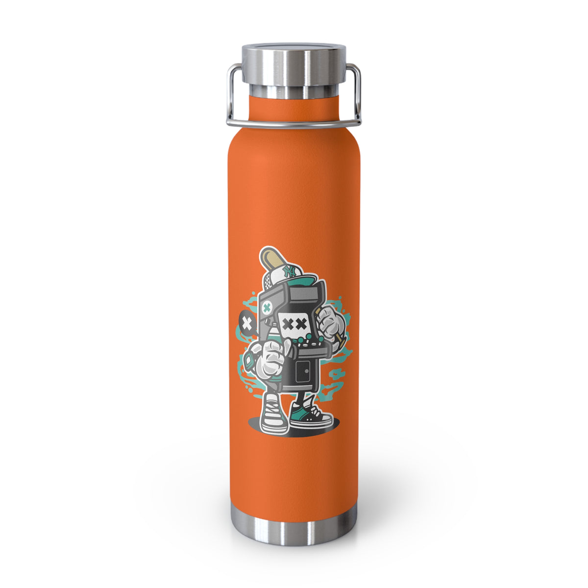 22oz Copper Insulated Water Bottle with Cartoon Design - CV23