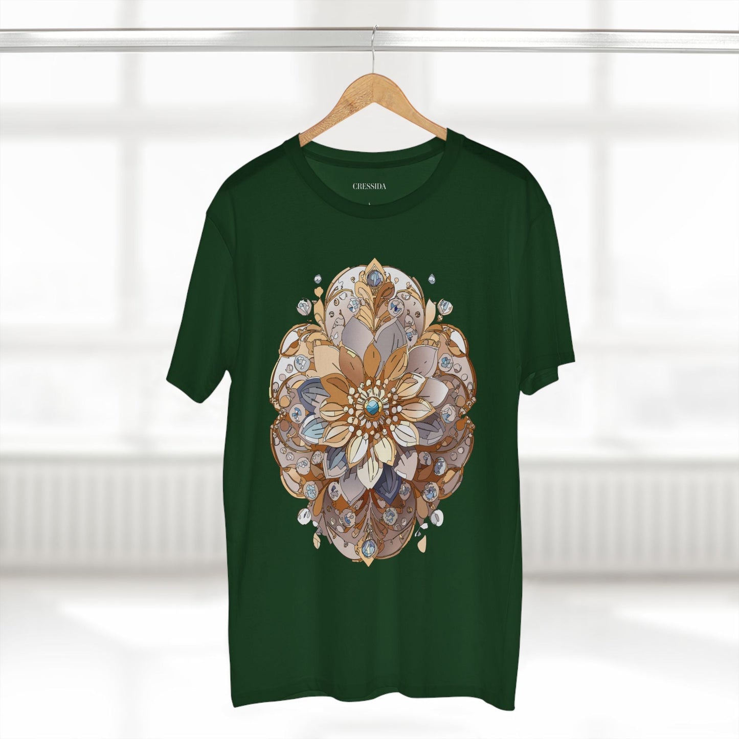 Floral Graphic T-Shirt Unisex 100 Cotton Art Design with Antique Flowers Tee 10