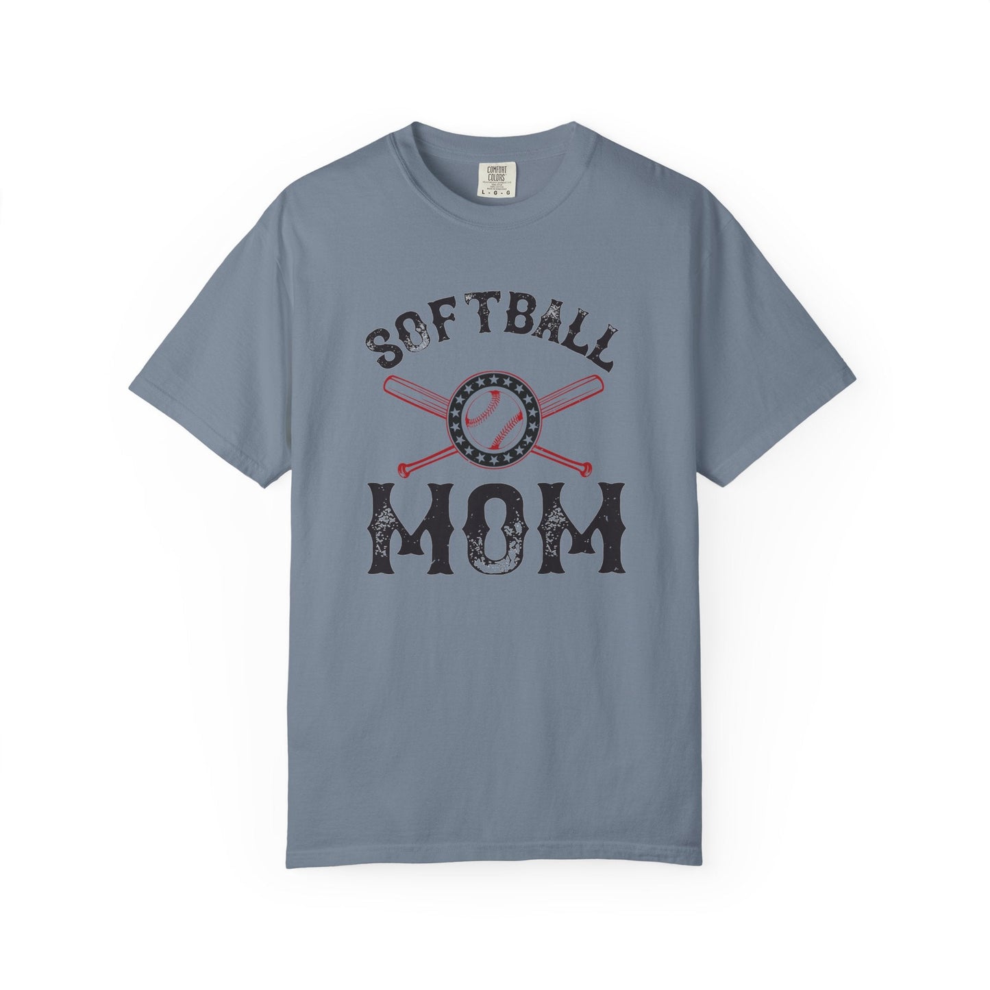 Softball Mom T-shirt Mother Day Mama Tee Unisex Comfort Colors Garment-Dyed Cotton h92