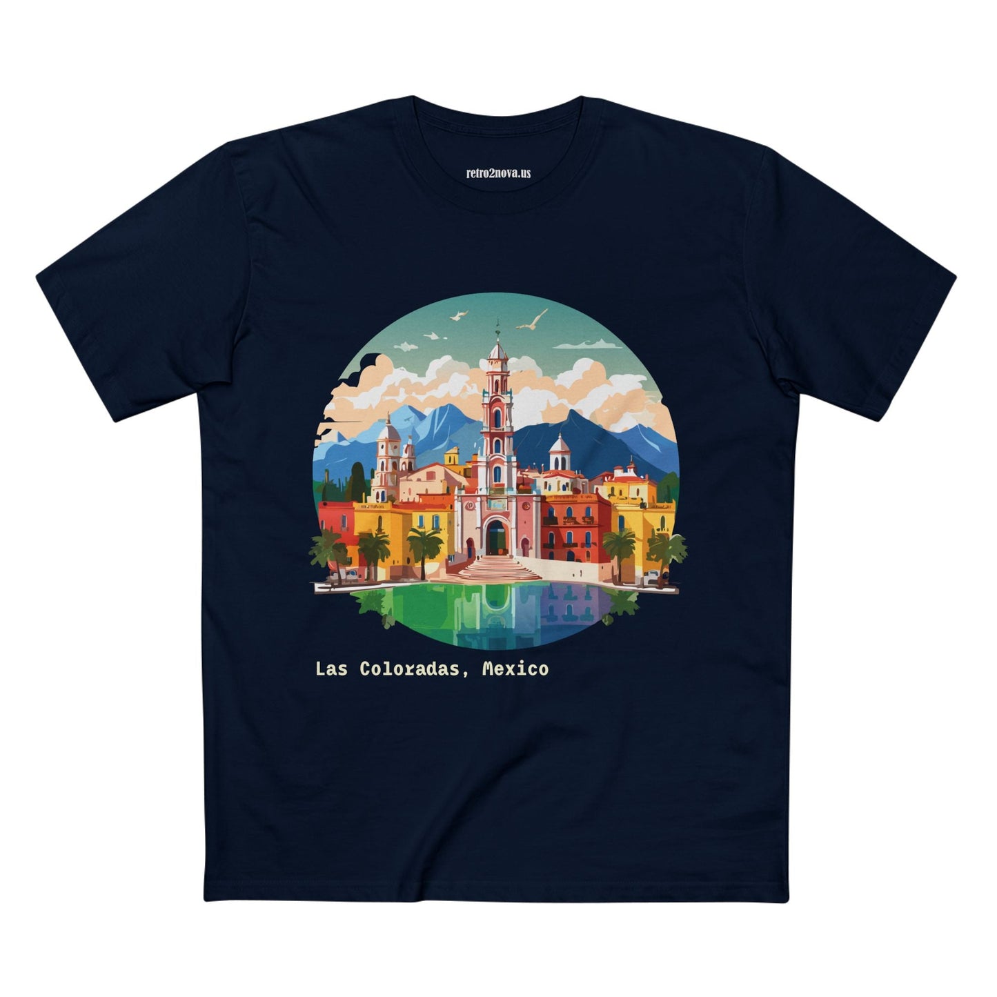 Travel Shirt for Mexico Tourists Unisex Premium Cotton Art Tee by Retro2Nova Original Art Design