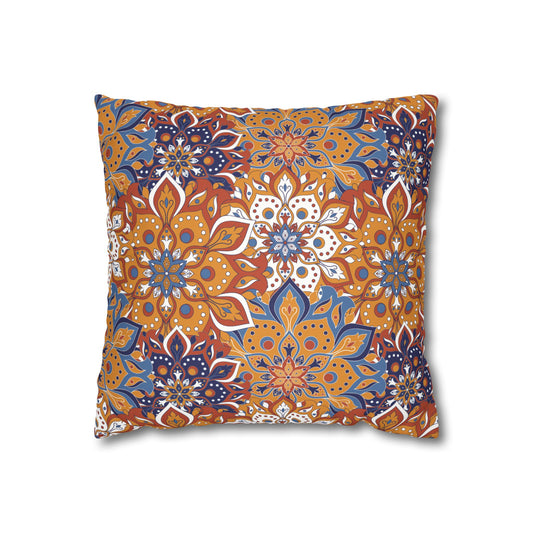 Funda de almohada de gamuza sintética con adorno