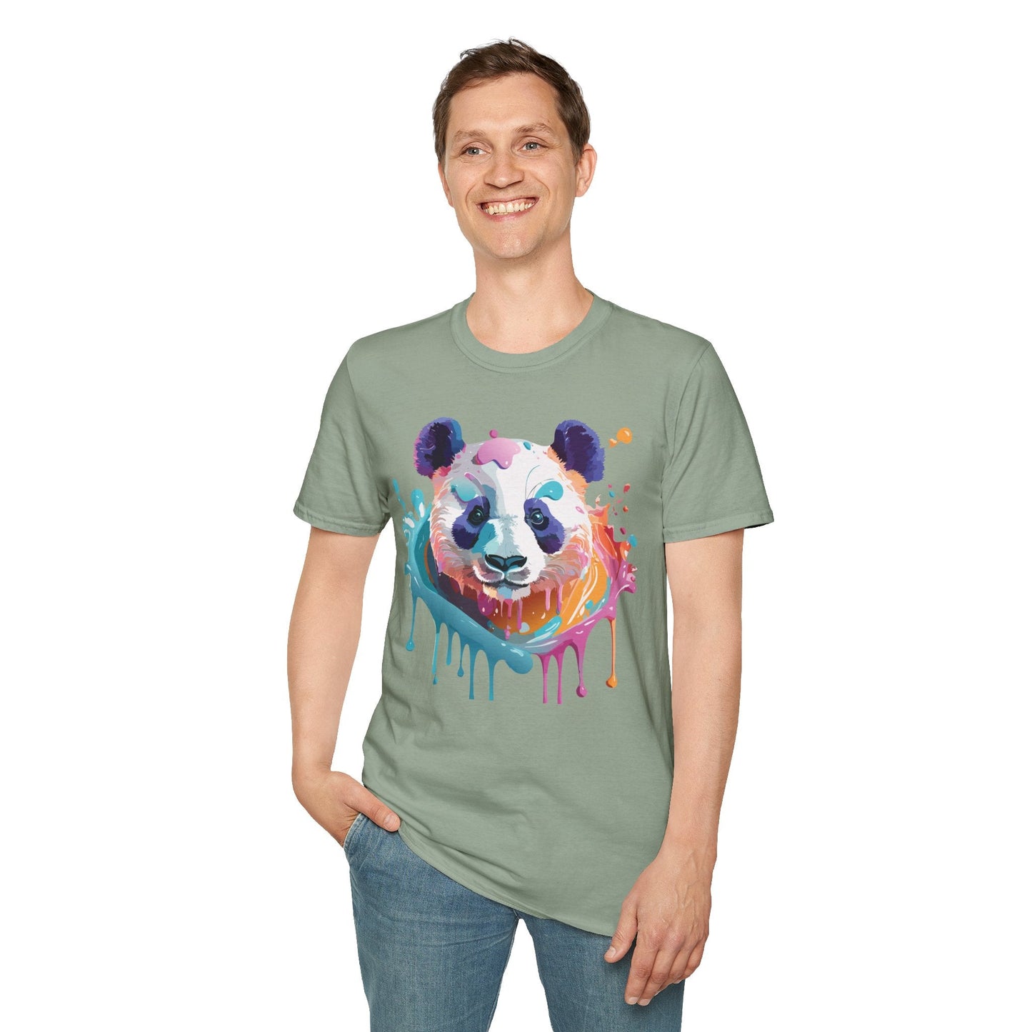 Panda Shirt T Shirt Softstyle 64000 Gildan 100 Percent Ring Spun Cotton Comfortable Animal Tee