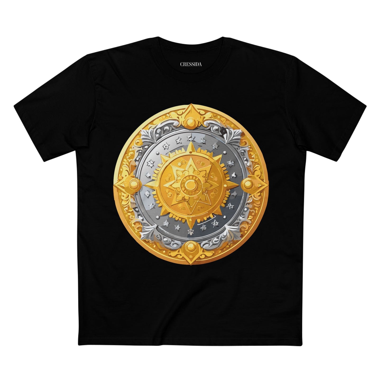 Antique Gold Coin Graphic Design T-Shirt Unisex 100 Cotton With Golden Print Artwork Tee 23