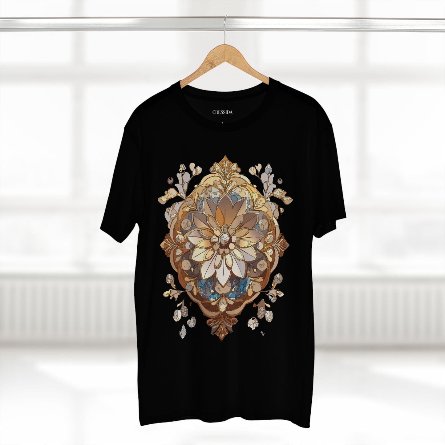 Floral Graphic T-Shirt Unisex 100 Cotton Art Design with Antique Flowers Tee 18