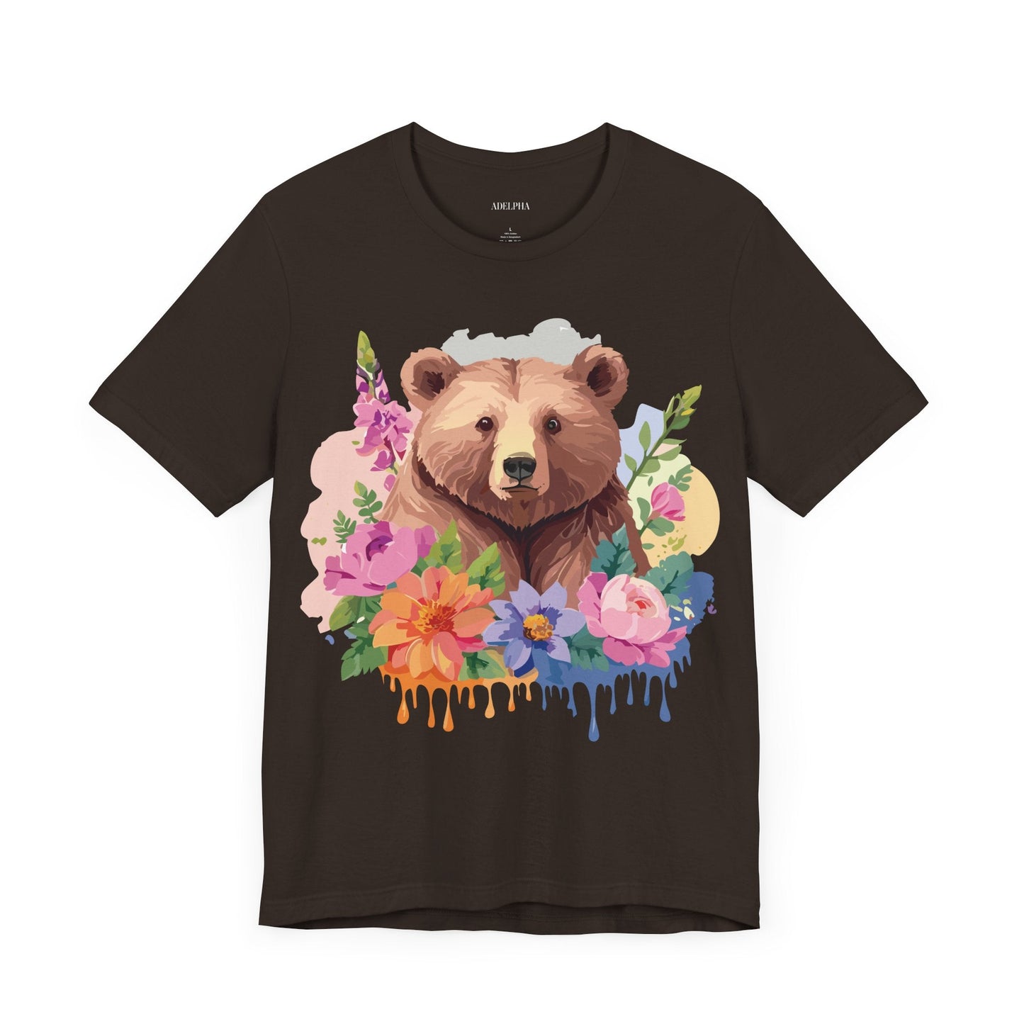 Bear Graphic Unisex 100 Cotton Short Sleeve Art Design Vintage T-Shirt 1