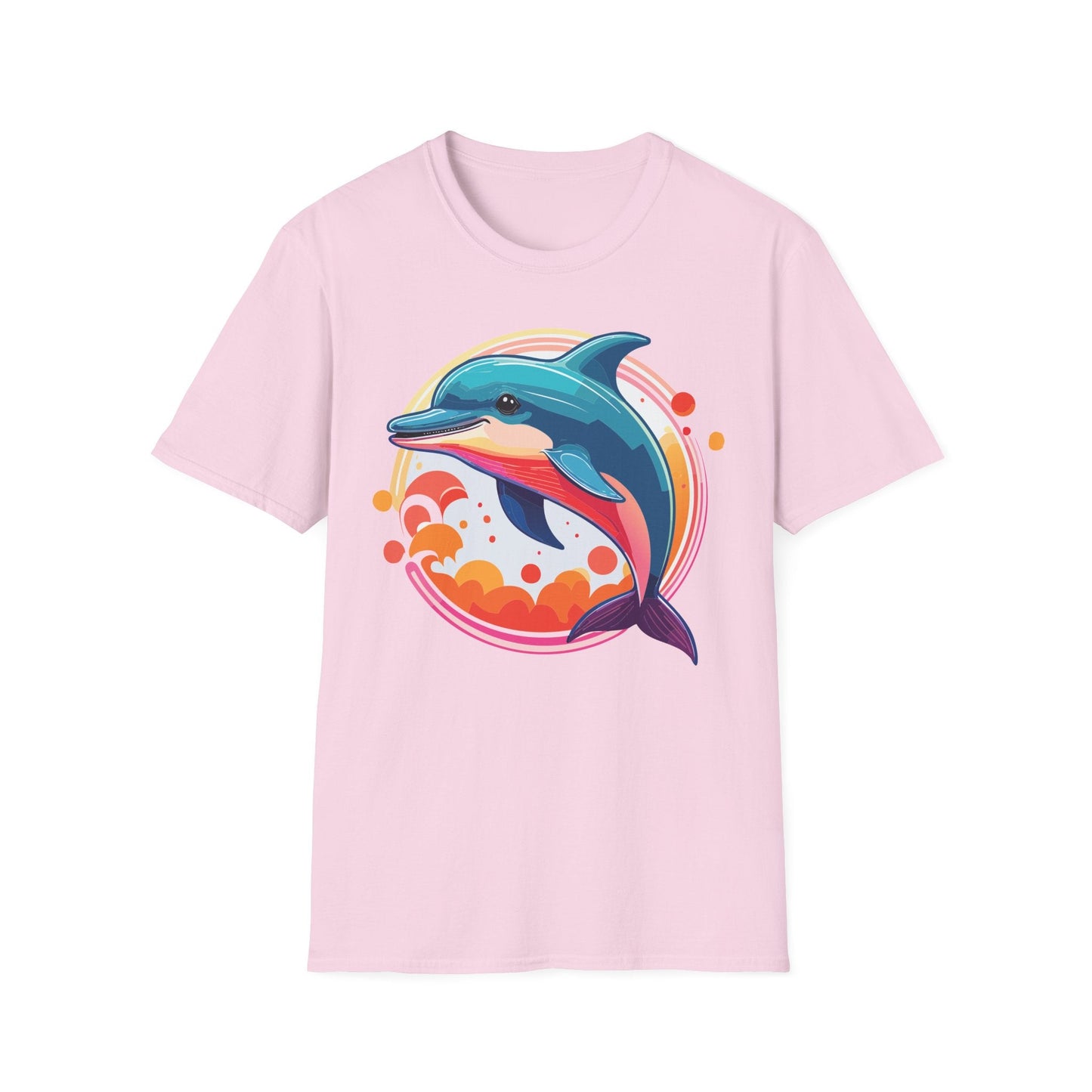 Dolphin Shirt Unisex Softstyle Tee Short Sleeve 100 Percent Ring Spun Cotton Gildan 64000