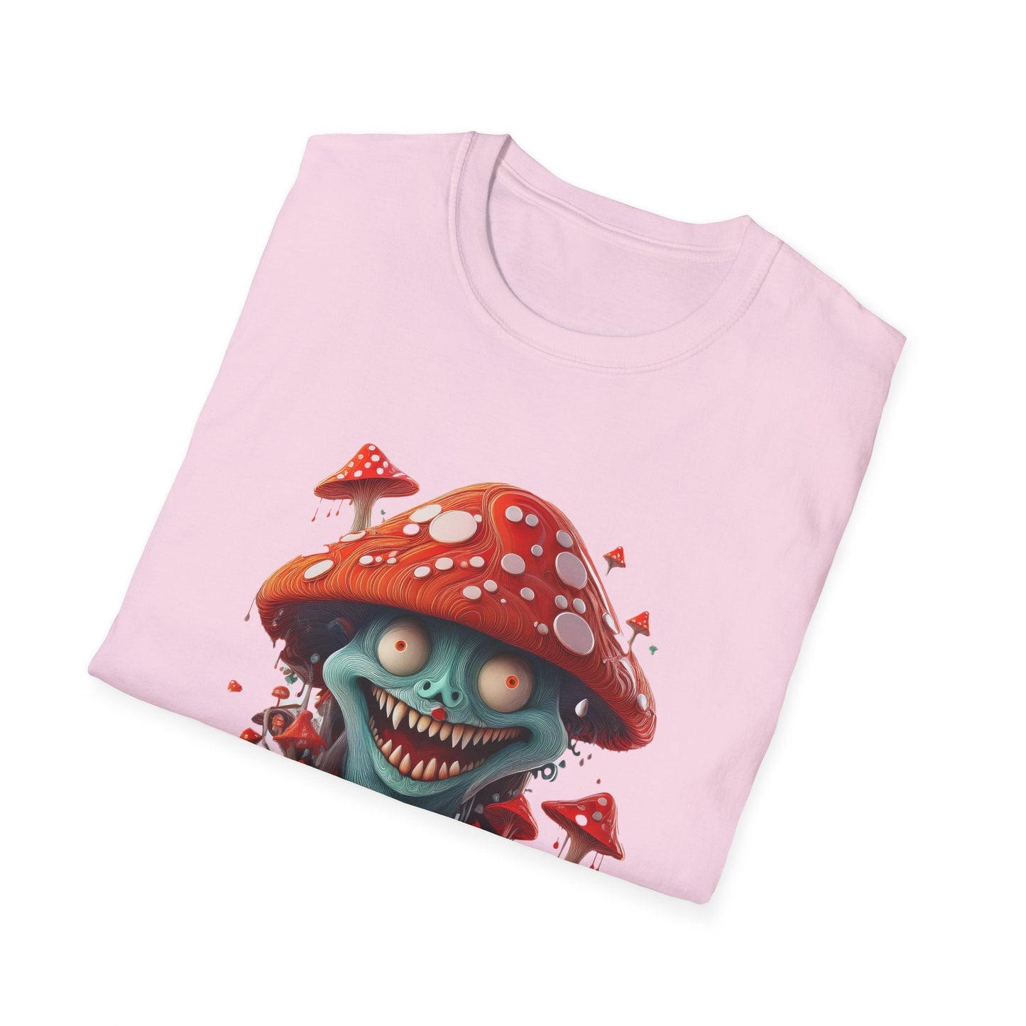 Mashroom Tee Shirt Unisex Softstyle Short Sleeve Tee With Funny Mashroom Artwork