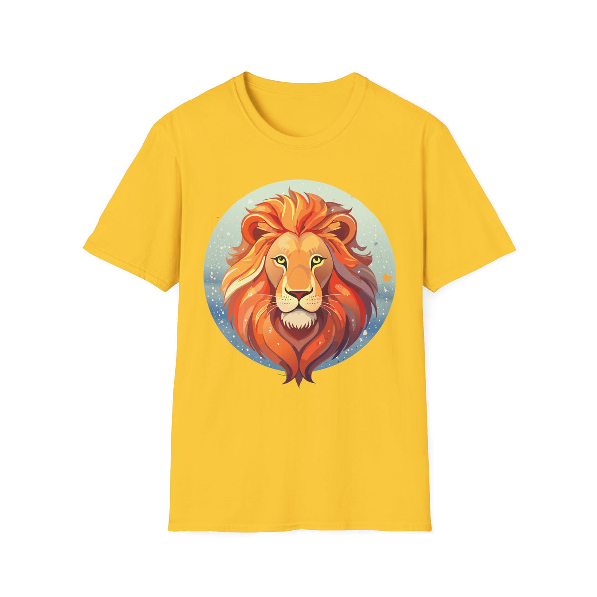 Majestic Lion Portrait T-Shirt | Colorful Roaring Mane Graphic