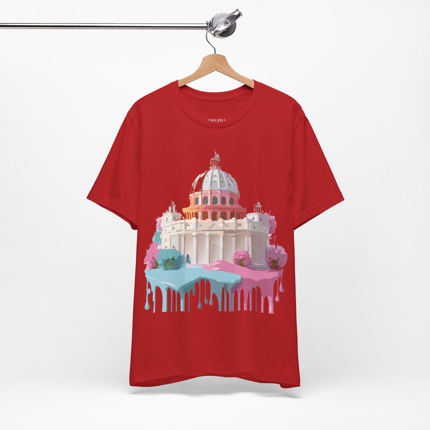 Unisex Graphic Tee With Rome Artwork By Adelpha Vintage Inspired Short Sleeve Shirt