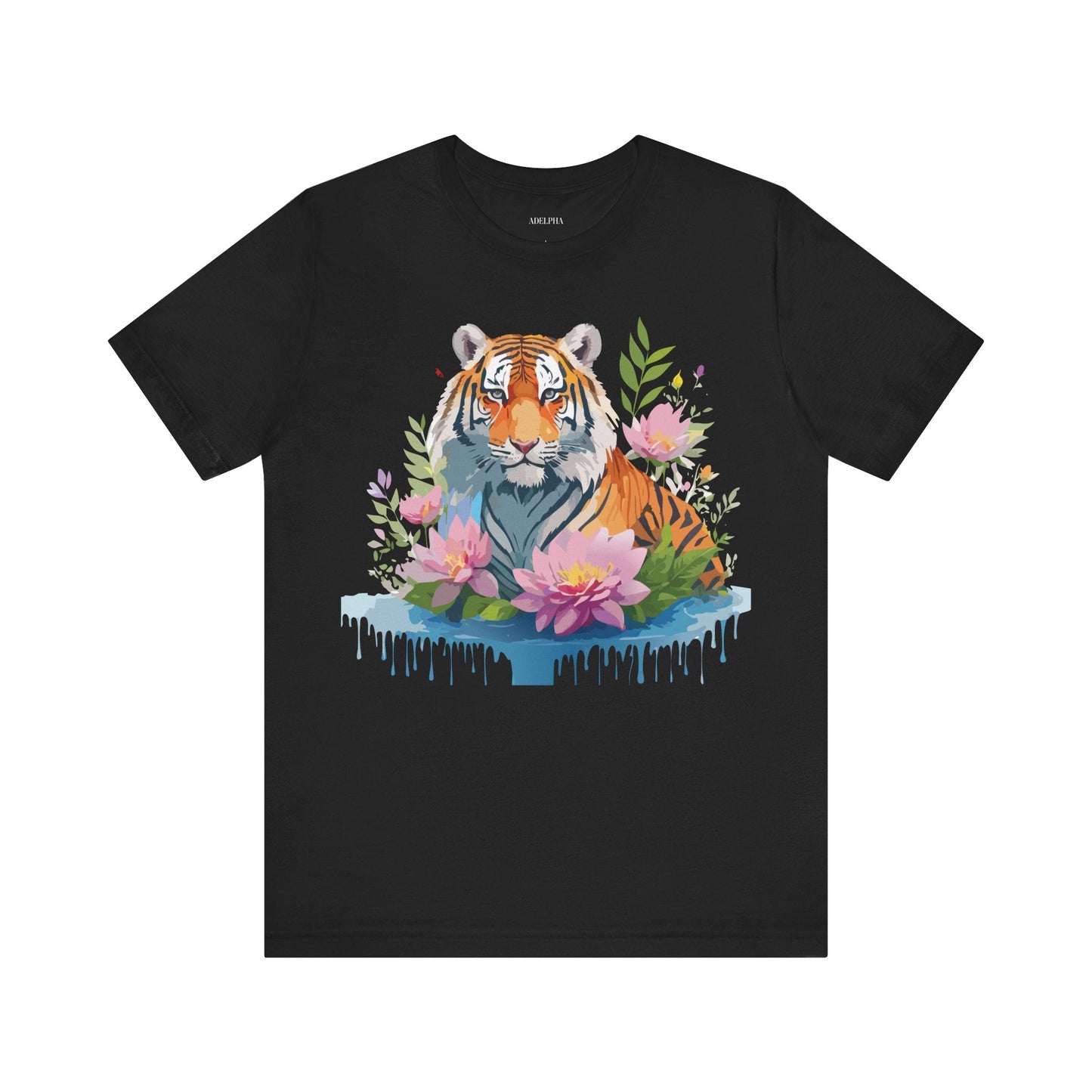 Tiger Graphic Tee Unisex Shirt By Adelpha Vintage Inspired Artwork Short Sleeve