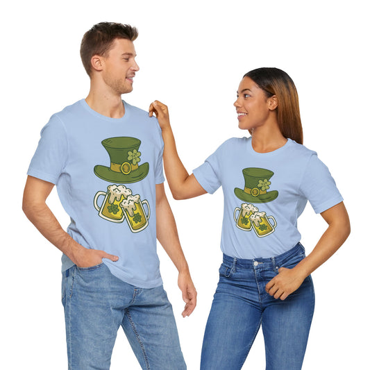 Unisex-T-Shirt aus Baumwolle mit Glücksaufdruck