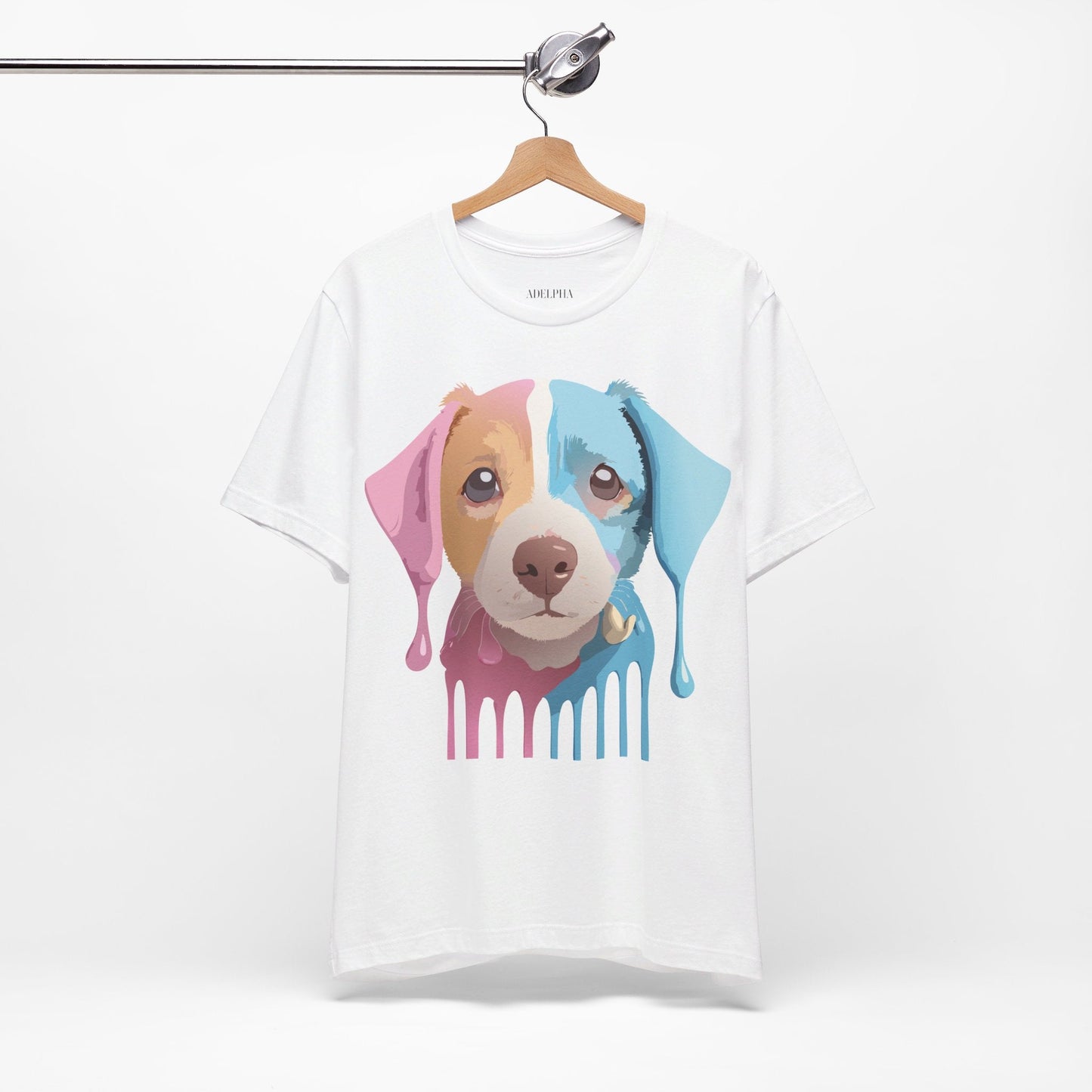 Unisex Dog Graphic Tee With Vintage Inspired Artwork By Adelpha Short Sleeve Casual Shirt