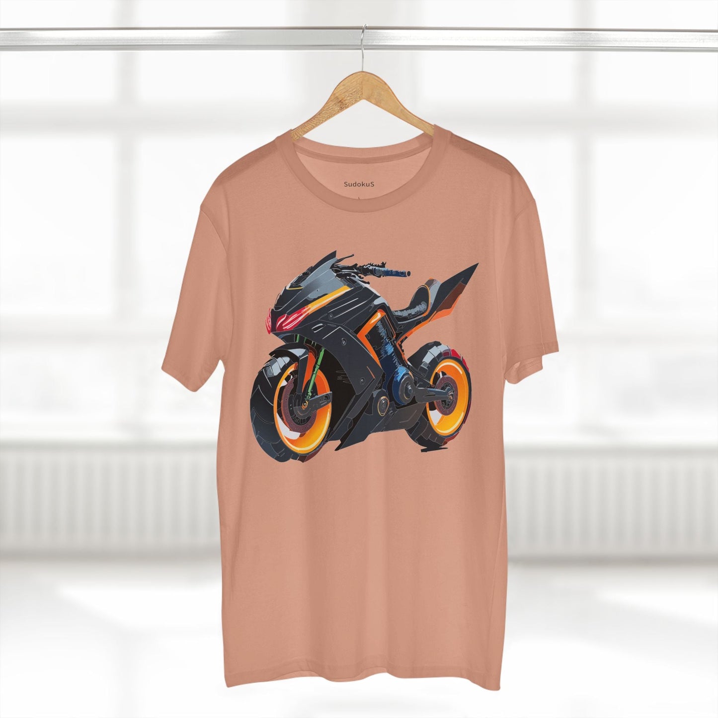Moto Bike Graphic Unisex 100 Cotton Staple Tee 10