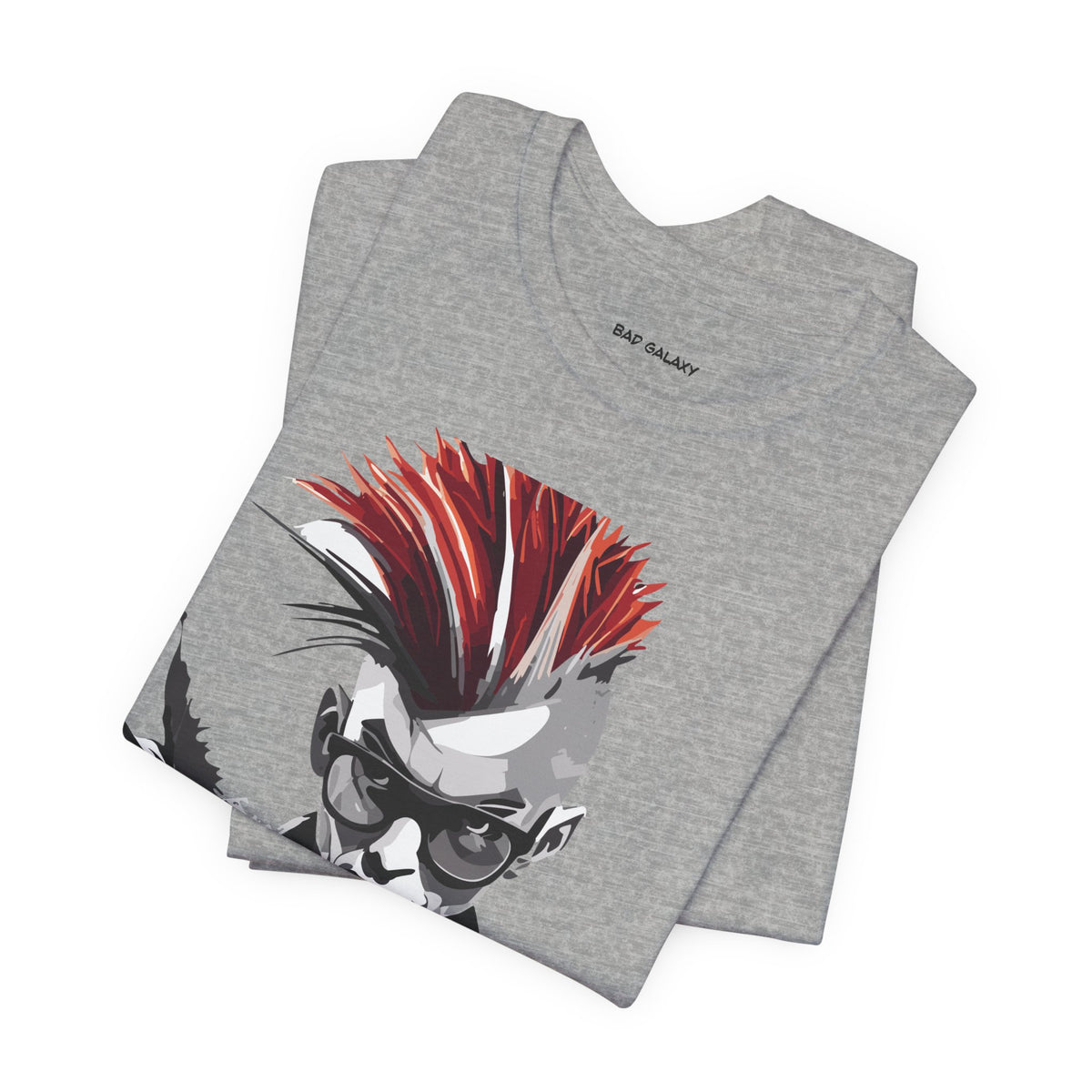 Punk Rock Graphic Unisex Cotton Bella+Canvas Tee with Art Design b35