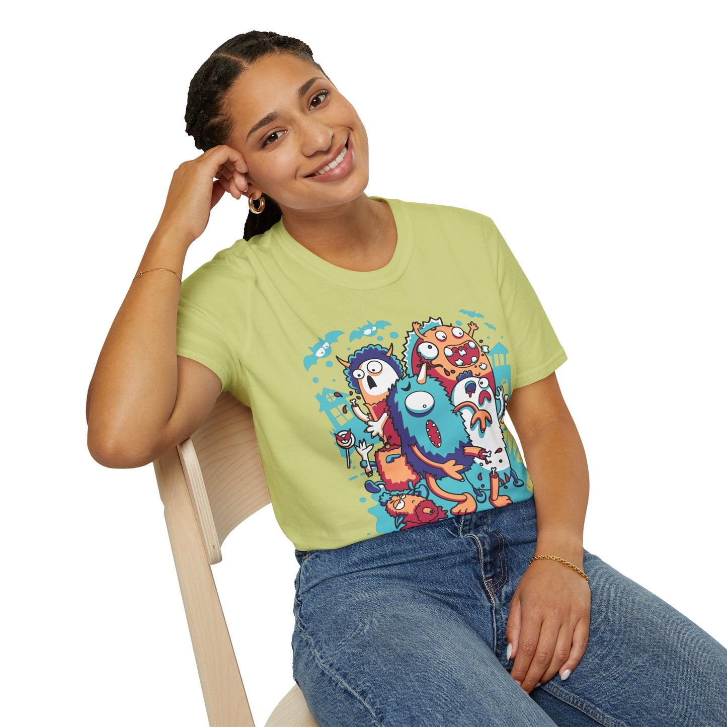Cartoon T Shirt Animation Tee Funny Graphic Unisex Softstyle 100 Percent Ring Spun Cotton Tee