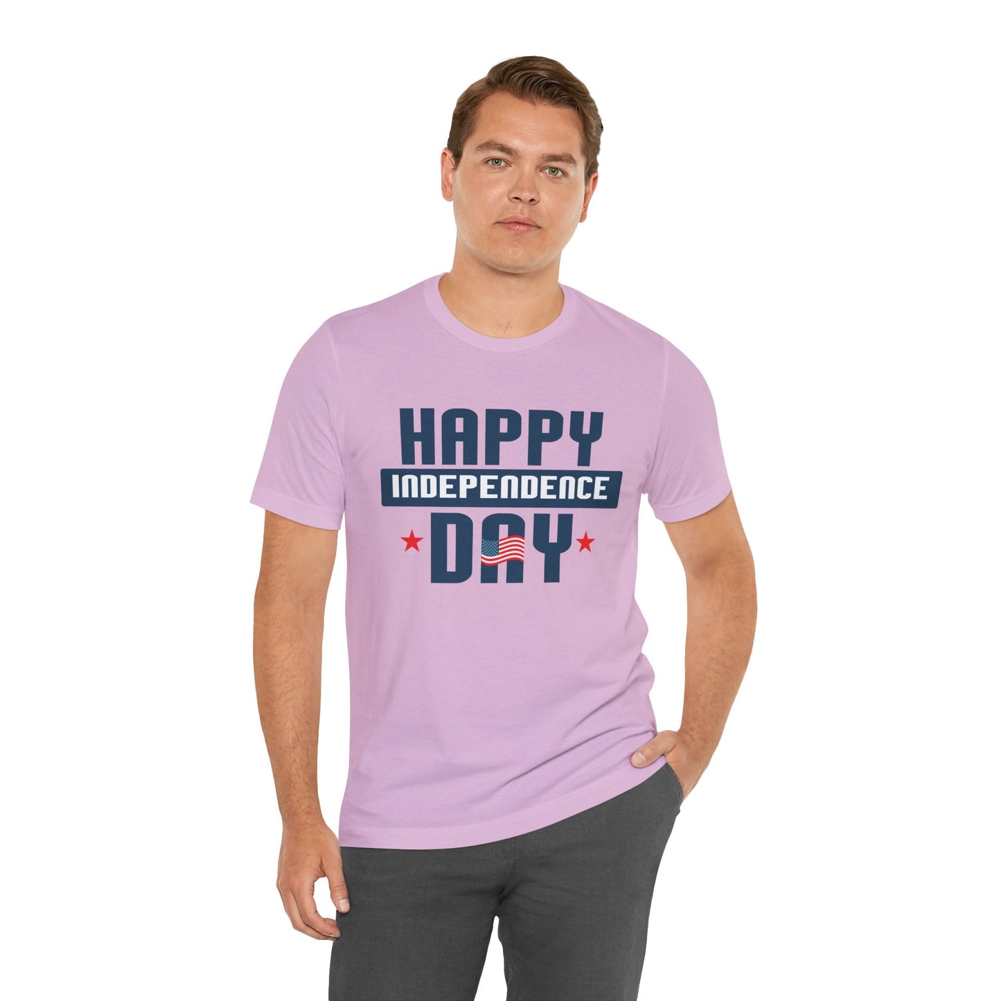 Happy Independence Day Graphic Unisex Cotton T-Shirt 017