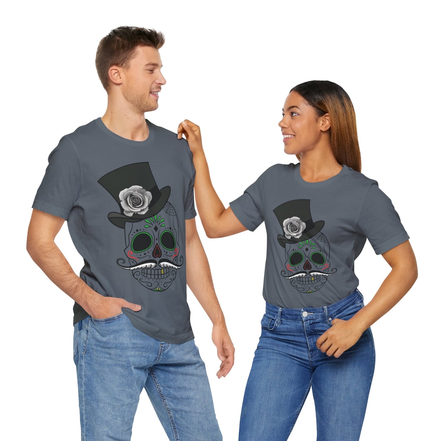 Unisex Cotton Tee Shirt with Skull