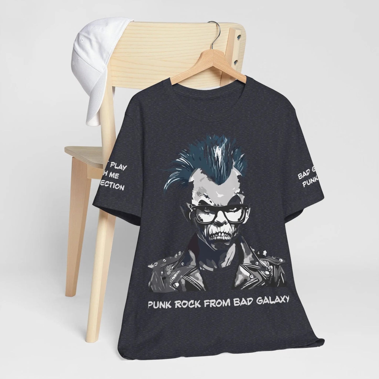 Punk Rock Tee Shirt From Bad Galaxy 100 Percent Cotton Eco Friendly Inks Made To Order USA Designed