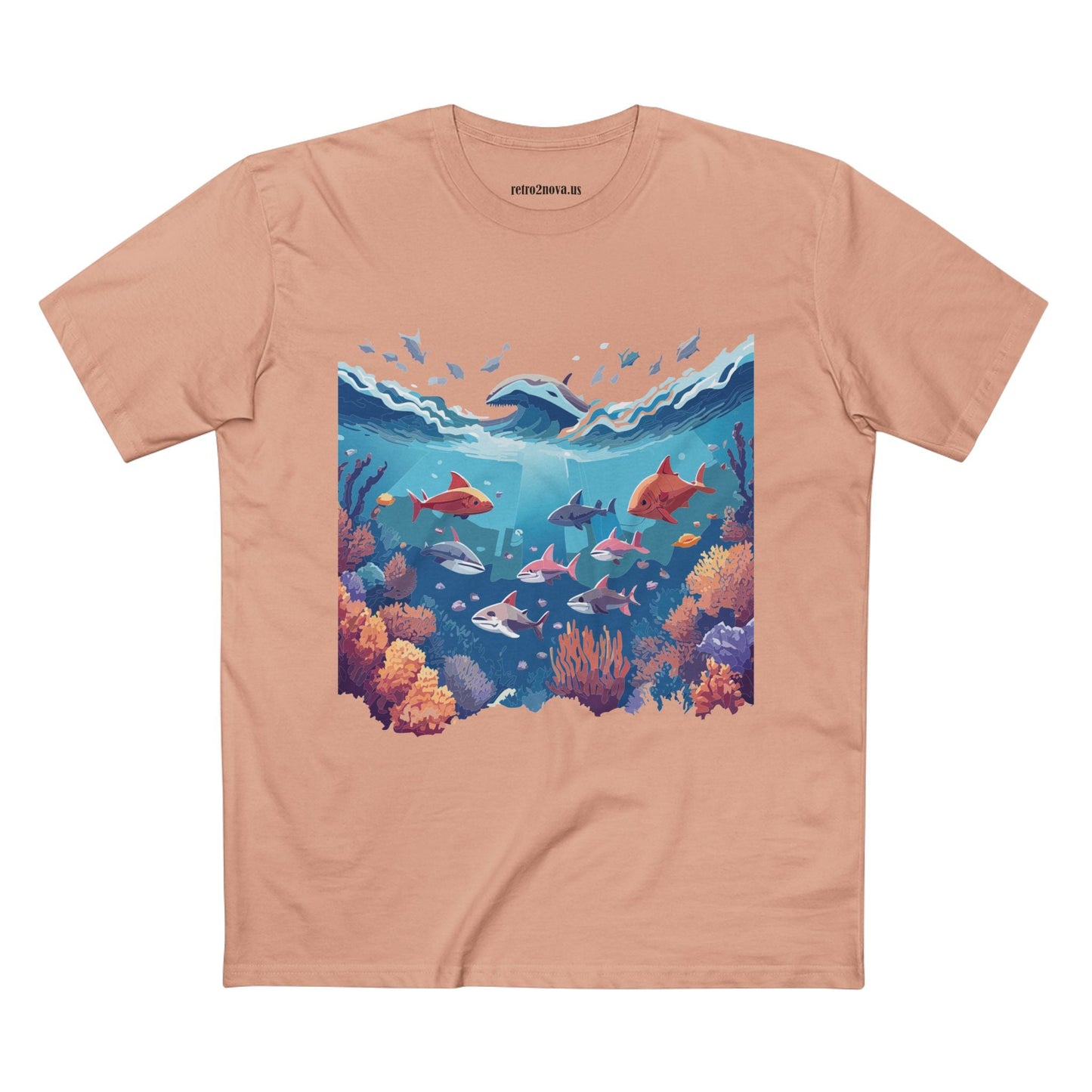 Ocean Shirt Ocean Pacific OP2 Unisex Premium Cotton Art Tee With Original Design Retro2Nova