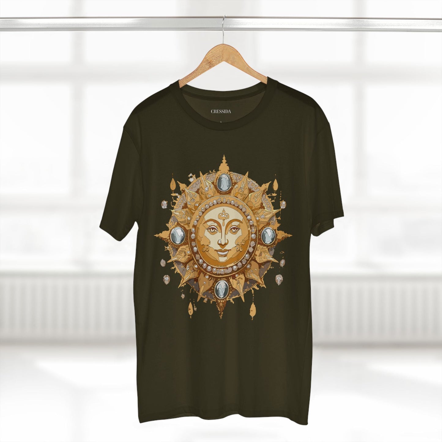 Gold Sun Graphic Unisex 100 Cotton T-Shirt with Golden Art Design 8