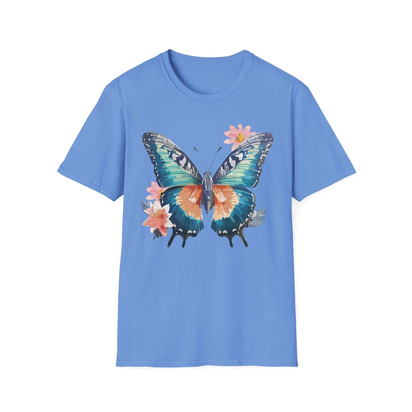 Butterfly T Shirt Unisex Cotton Tee Monarch Butterfly Design Softstyle 64000 Gildan Brand Quality
