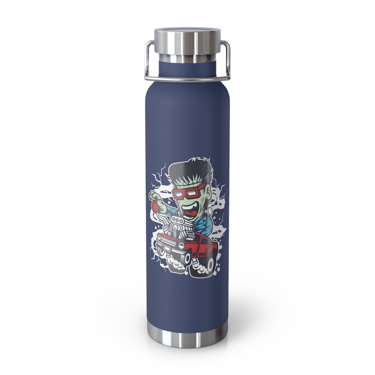 22oz Copper Insulated Water Bottle with Cartoon Design - CV1