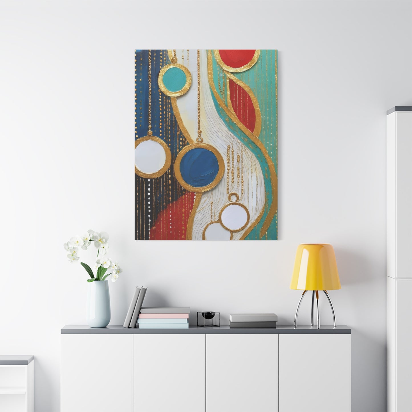 Abstract Oil Painting Print Canvas 20x24,20x30,24x30 24x32,24x36,30x40 32x48,36x48,40x60 Pine-Wood Inner Frame ABS-103